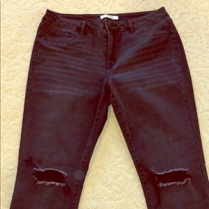 refuge black ripped skinny jeans